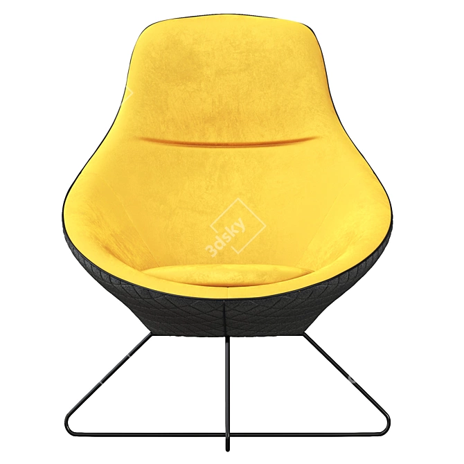 Contemporary Conic Lounge Chair 3D model image 2