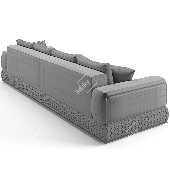 Westbury Low Armrest Sofa - Luxury Living at its Finest 3D model image 7