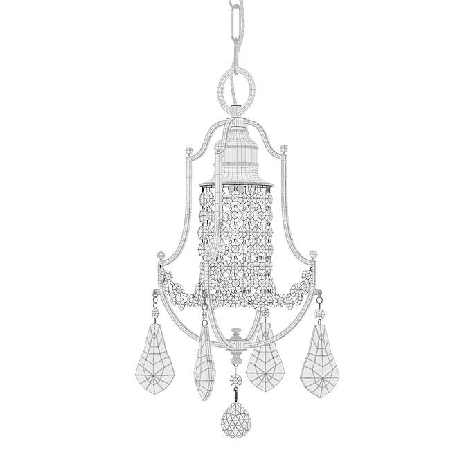 Feiss Valentina Crystal Pendant Light 3D model image 2