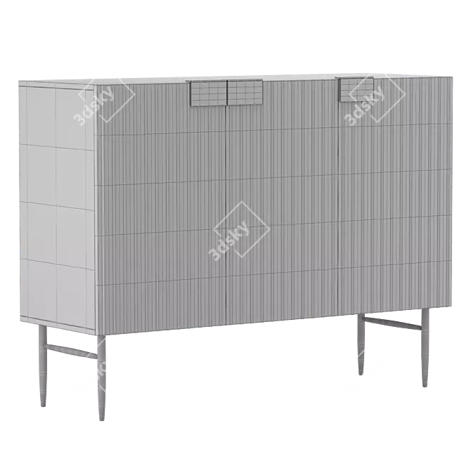 Elegant Oak Cabinet: LaLume LK00112 3D model image 2