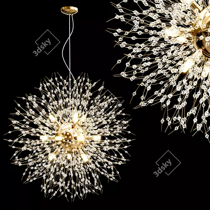 Rosalia Crystal Chandelier Collection 3D model image 4