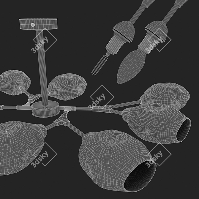 Elegant Montana CITILUX Chandelier 3D model image 2