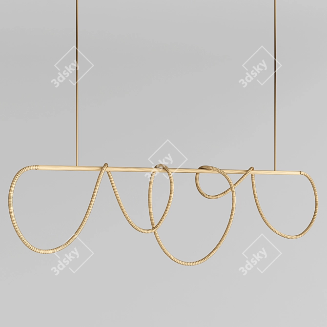 Luxurious GLORIFY Collection: Black Long Design Lamps 3D model image 3