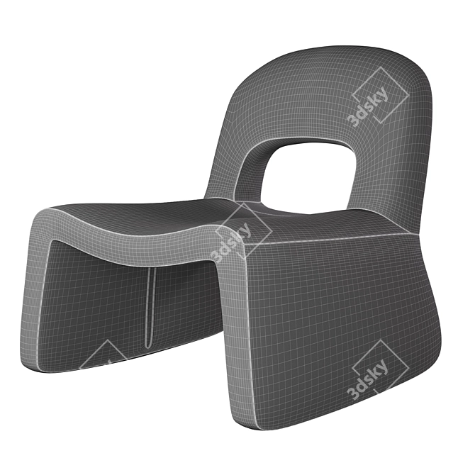 Elegant Josephine Armchair: Luxurious Comfort 3D model image 6