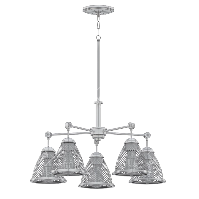 Elegant Annex Chandelier 3D model image 2