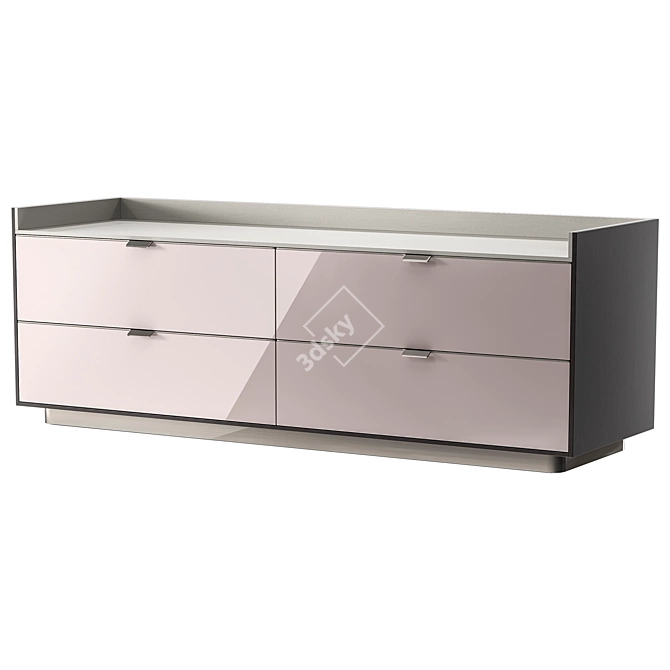 Elegant Minotti Nightstand & Chest 3D model image 3