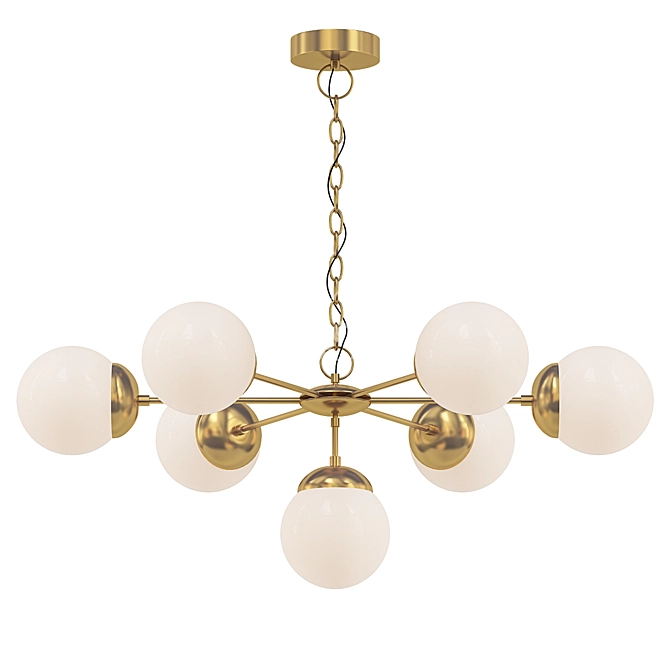 Elegant Brass Bombazine Pendant 3D model image 1
