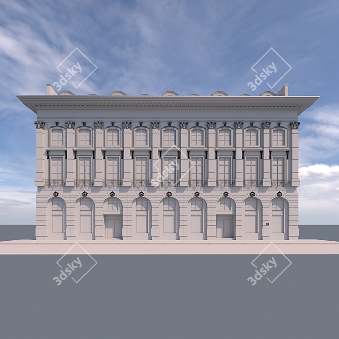 Stunning 3D Facade for Background 3D model image 3