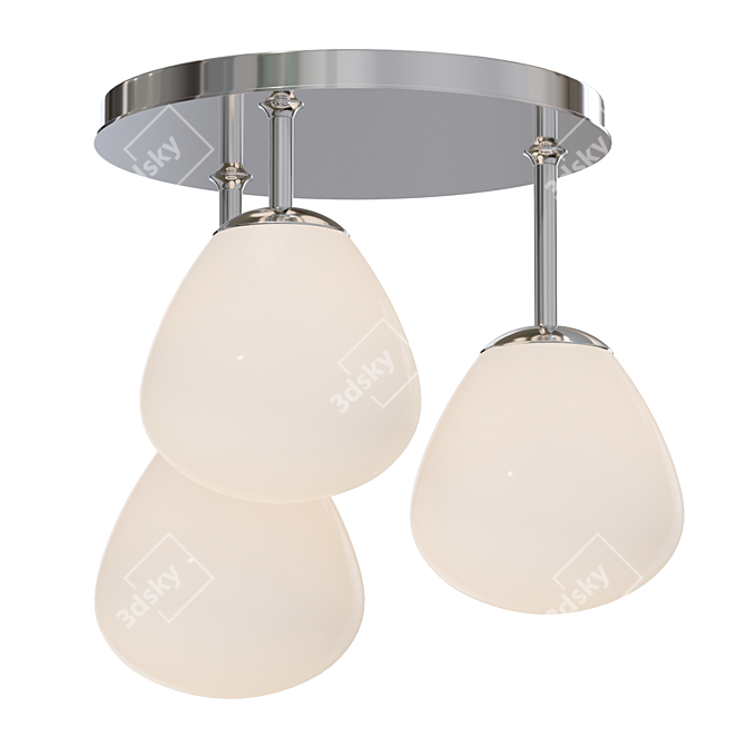 IKEA DEJSA Ceiling Light - Chrome and Blown Glass 3D model image 2