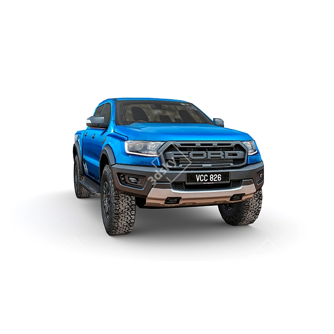 Ford Ranger Raptor 2021: High Detail Game-ready Model 3D model image 2