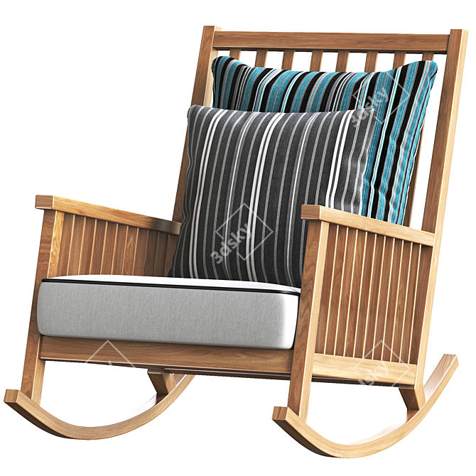 Modern Rocking Chair: Gervasoni InOut 3D model image 2