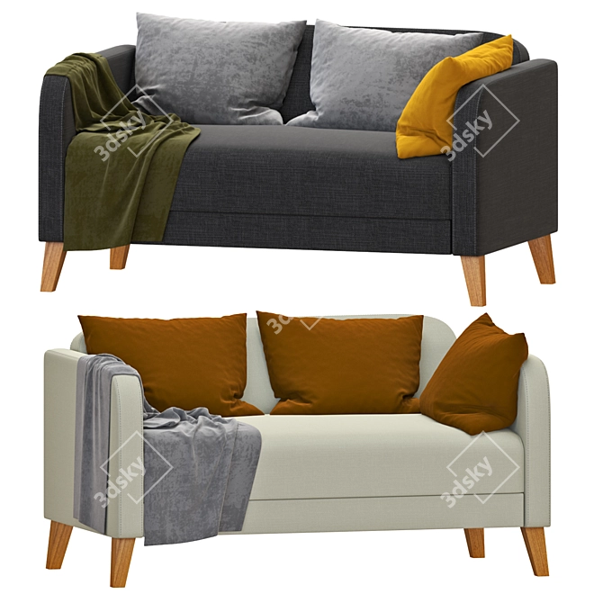 Modern 2-seat Sofa - Linanäs 3D model image 1