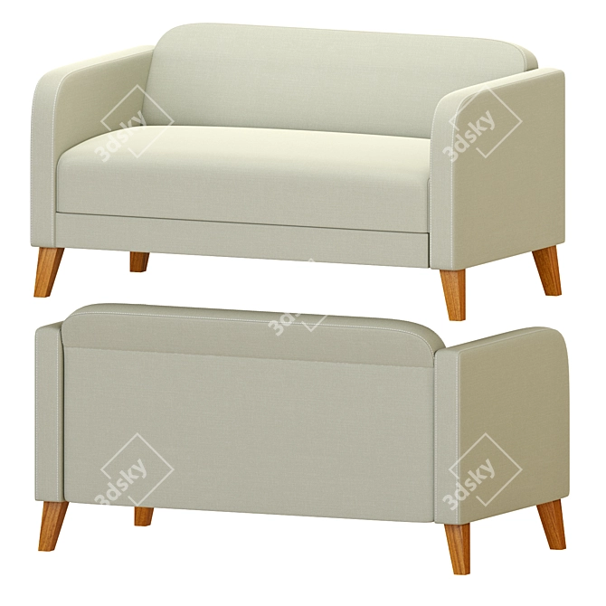 Modern 2-seat Sofa - Linanäs 3D model image 4