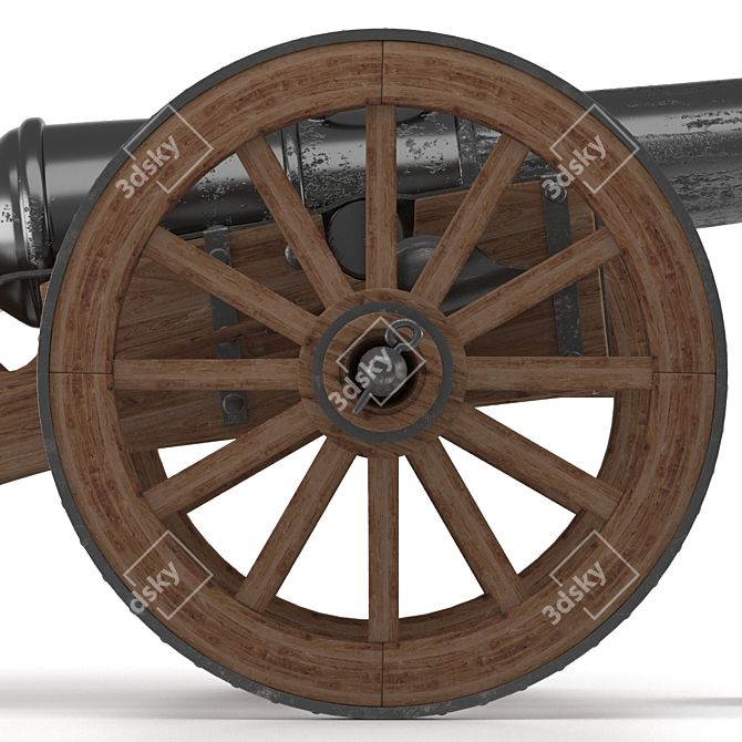 Ancient Warfare: 12-Pound Field Cannon 3D model image 14