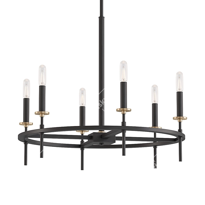 Bryant Midnight Black Chandelier 3D model image 1