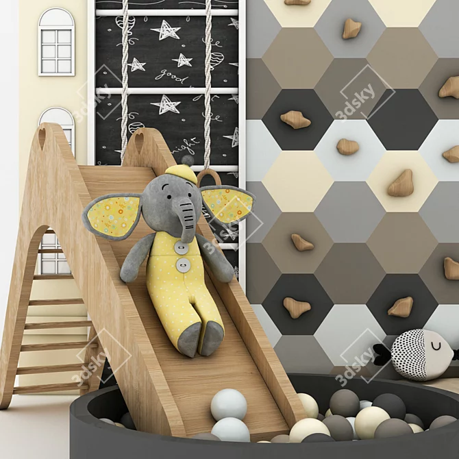 Playful Interiors: Toy & Furniture Set 3D model image 2