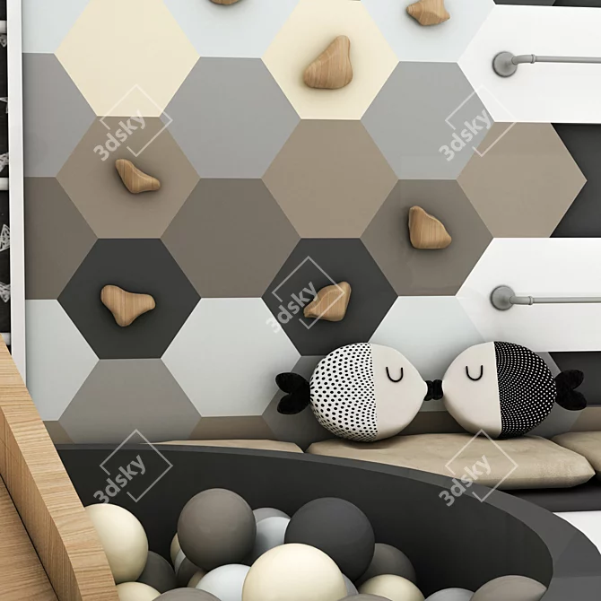 Playful Interiors: Toy & Furniture Set 3D model image 4