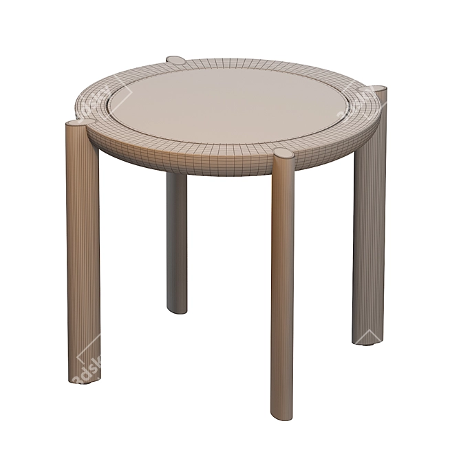 Sleek Spoke Coffee Table: Modern Design, Functional 3D model image 6