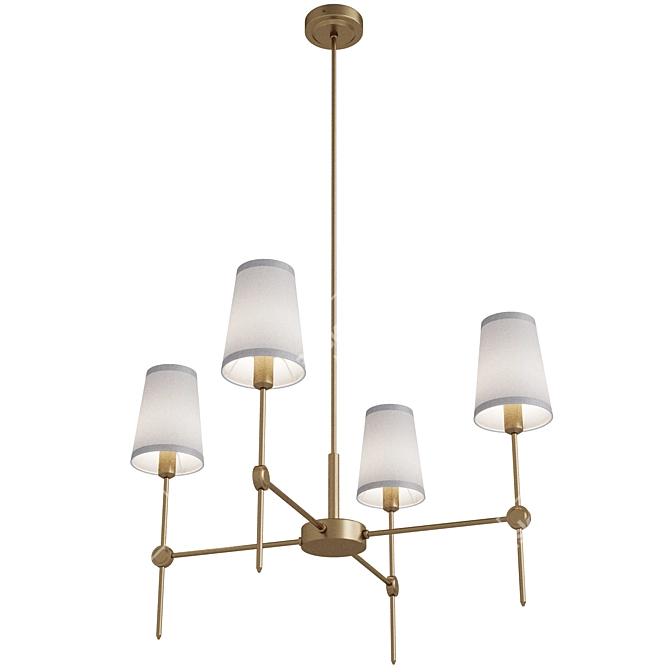 Elegant Mini Point Chandelier 3D model image 2