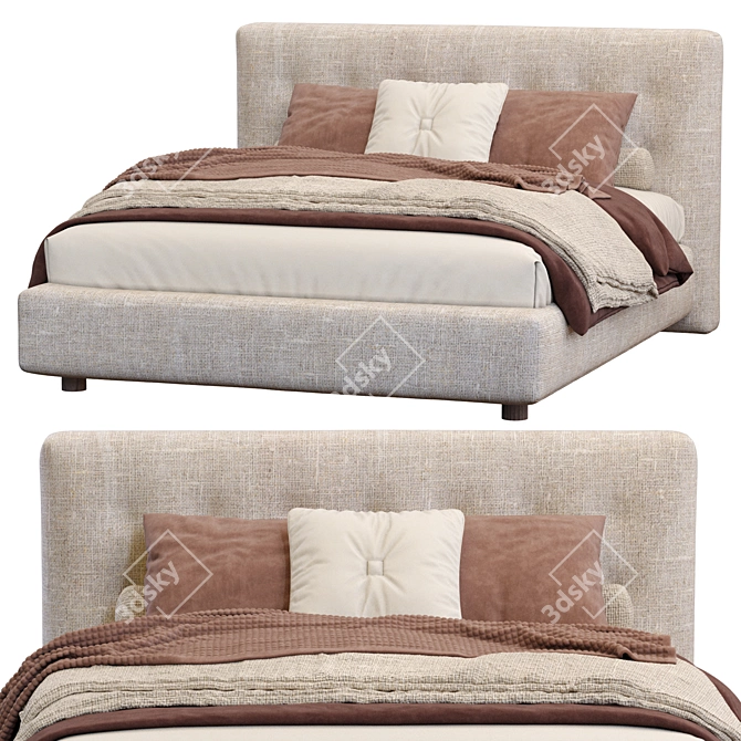 Arca Bed: Stylish Sleep Solution 3D model image 3