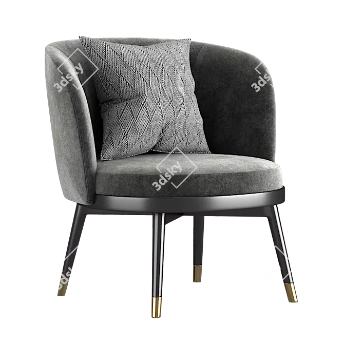 Sleek Daphne Armchair: Luxury & Elegance 3D model image 1