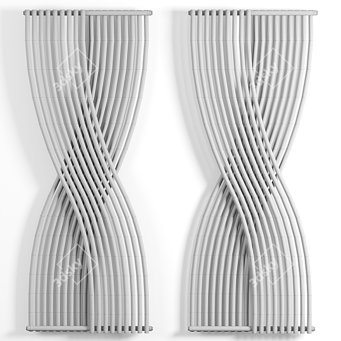 Elegant Italian CLESSIDRA Radiator 3D model image 2