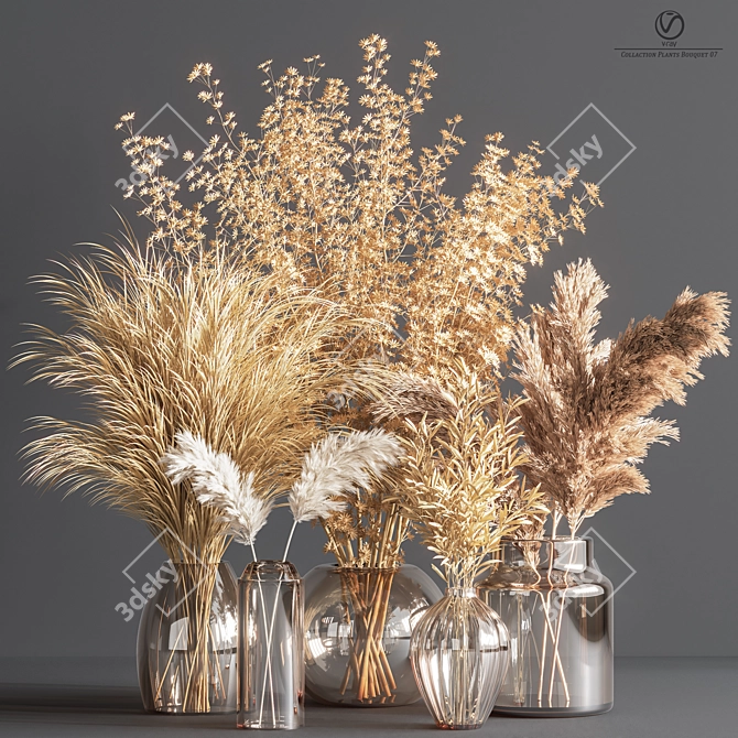 Luxury Flora Collection Bouquet 3D model image 1