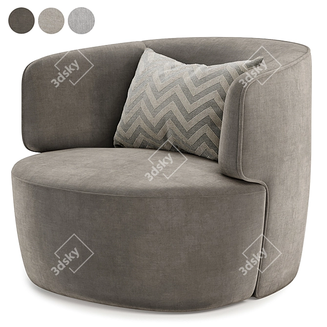 Elegant Elaine Armchair: Molteni 3D model image 1