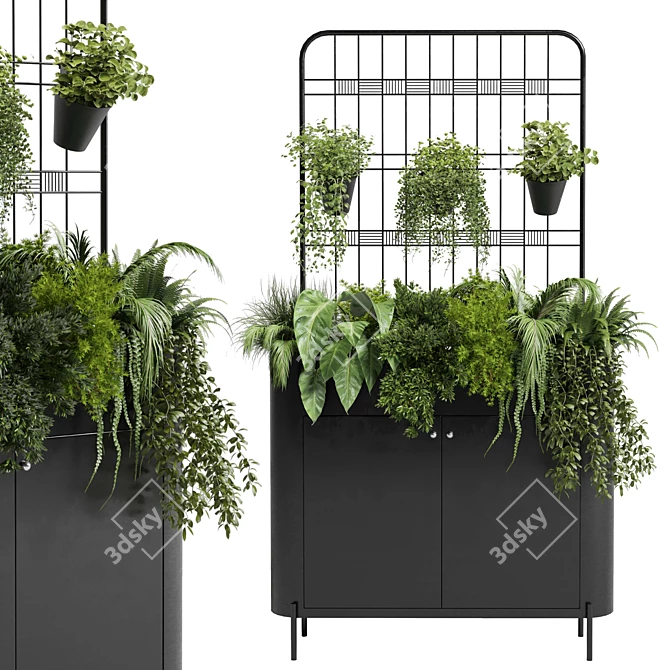 Versatile Wall Decor: Shelves for Library, Closet & Plant Showcase 3D model image 2