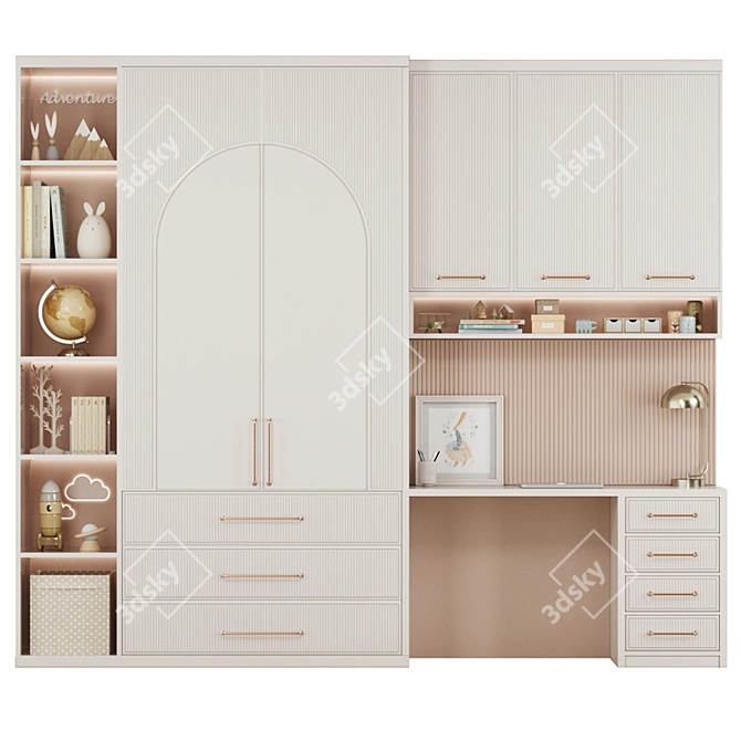 Modern Polygonal Child Room Decor 3D model image 6
