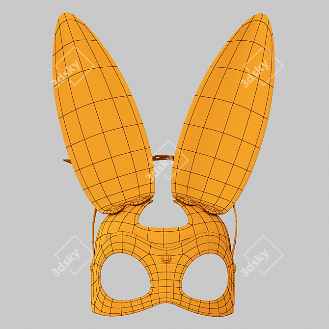 BDSM Hare Mask - High Quality 3D Model 3D model image 5