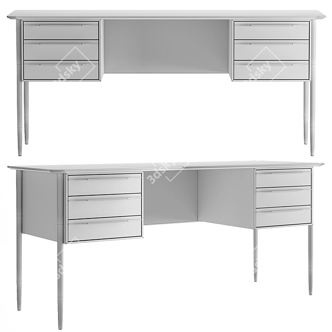 Bruni Desk: Stylish and Functional 3D model image 2