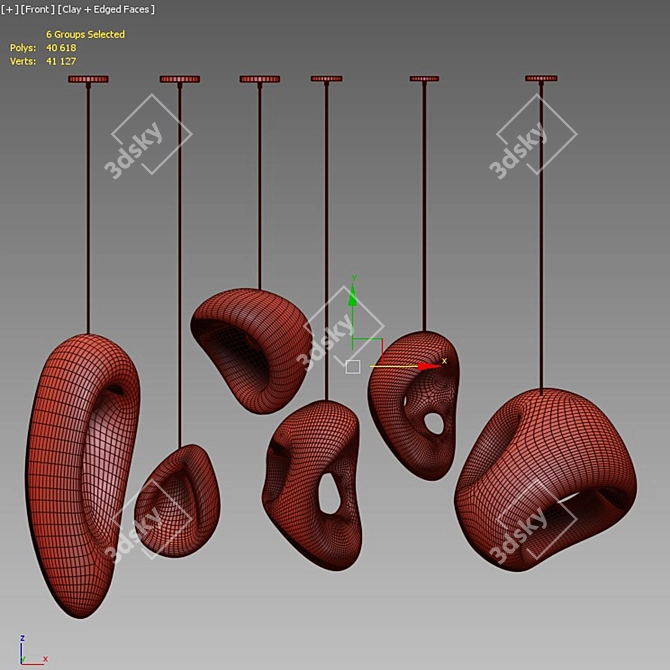 Sculpture-inspired Pendants by Rogan 3D model image 3