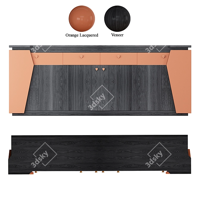  Sleek GT Low Storage Unit 3D model image 5