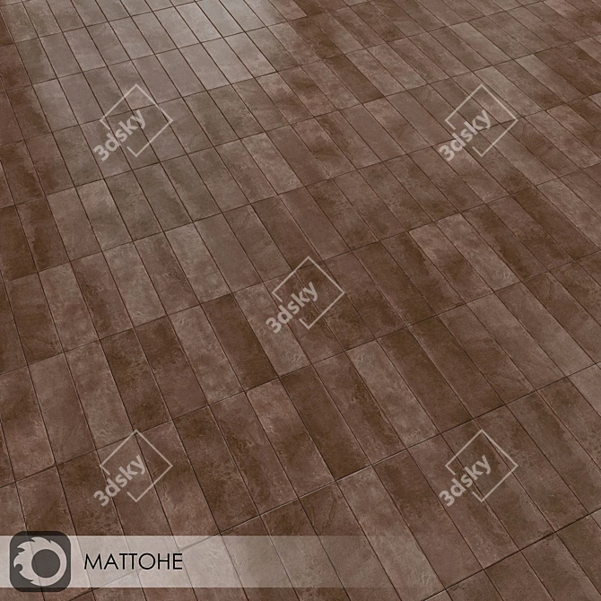 Modern Matte Ceramic Wall Tiles 3D model image 4
