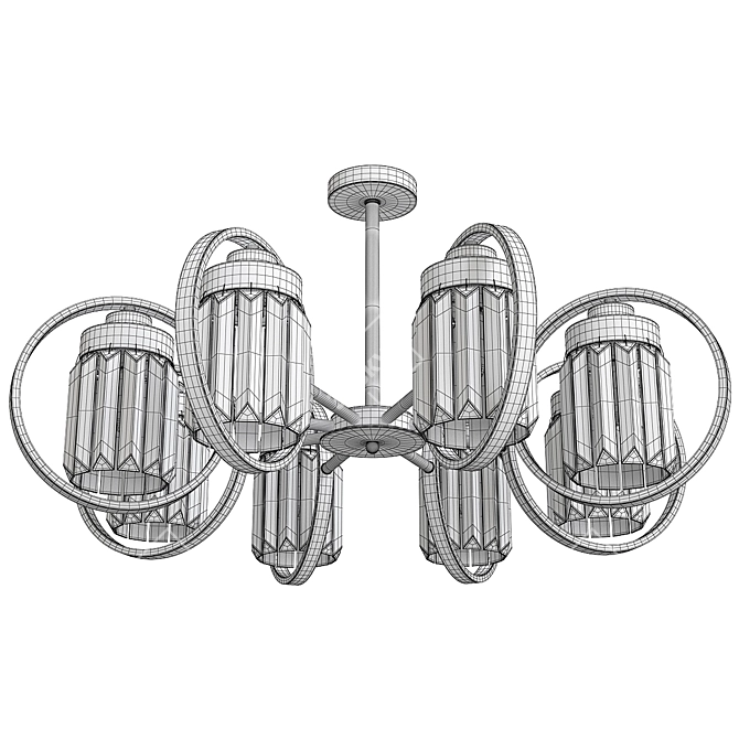 Luxury Eurosvet Lorraine Chandelier 3D model image 2