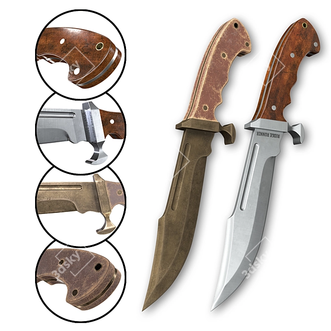 Ridge Runner Combat Knife 3D model image 1