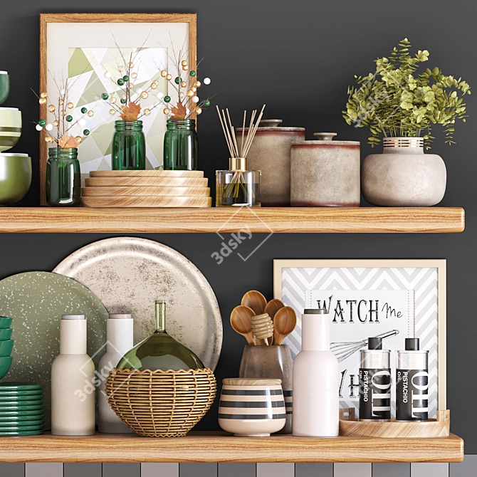 Vintage Kitchen Accessories 3D model image 4