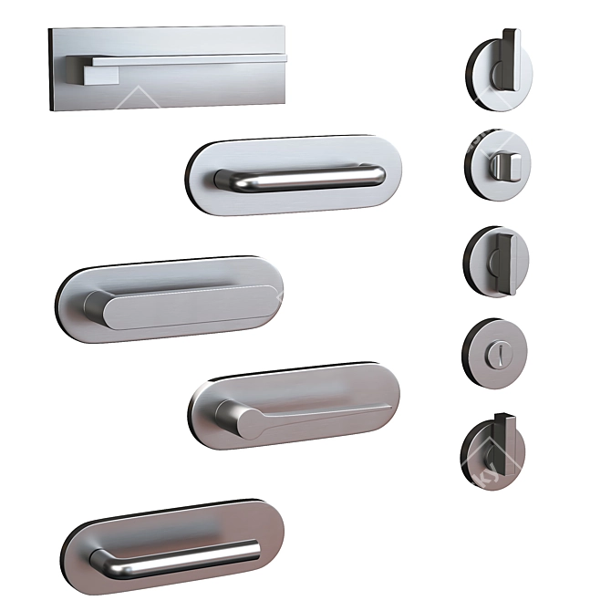 Elegant Olivari Door Handles 3D model image 3