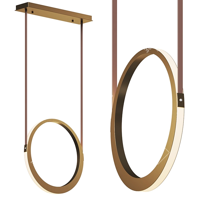 Palmiro LED Pendant: Elegant and Stylish 3D model image 1