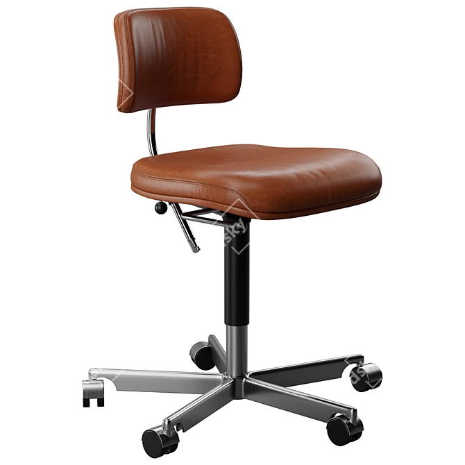 Engelbrechts Kevi 2534U: Elegant Swivel Chair 3D model image 1