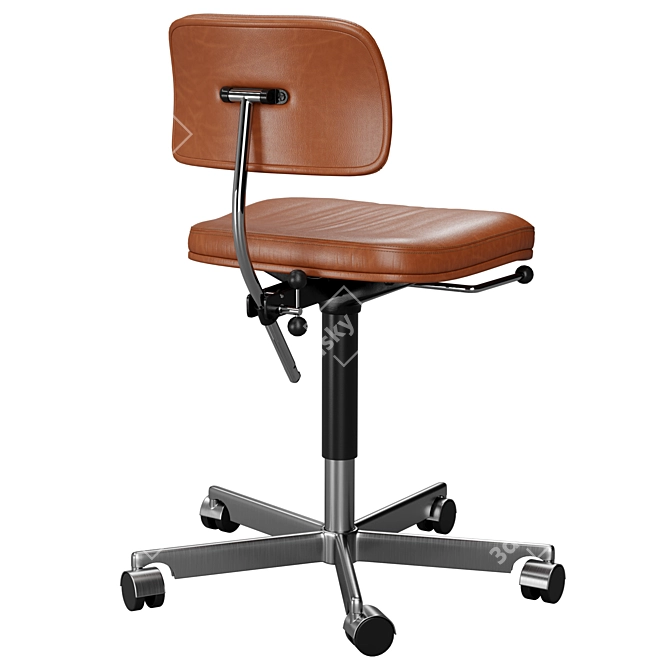 Engelbrechts Kevi 2534U: Elegant Swivel Chair 3D model image 3