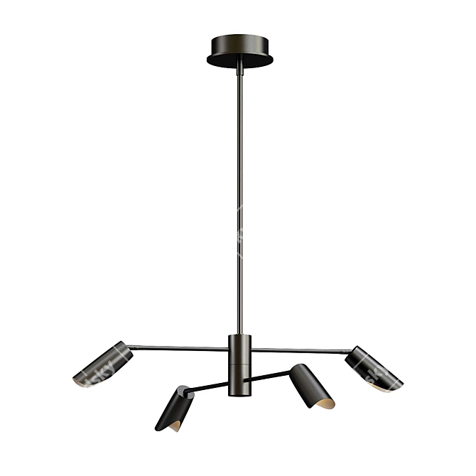 Sleek Modern Ramond Chandelier 3D model image 1