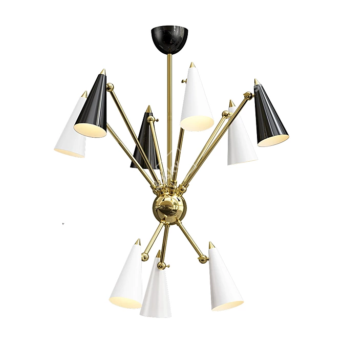 Elegant Millimeter Moxie Chandelier 3D model image 1