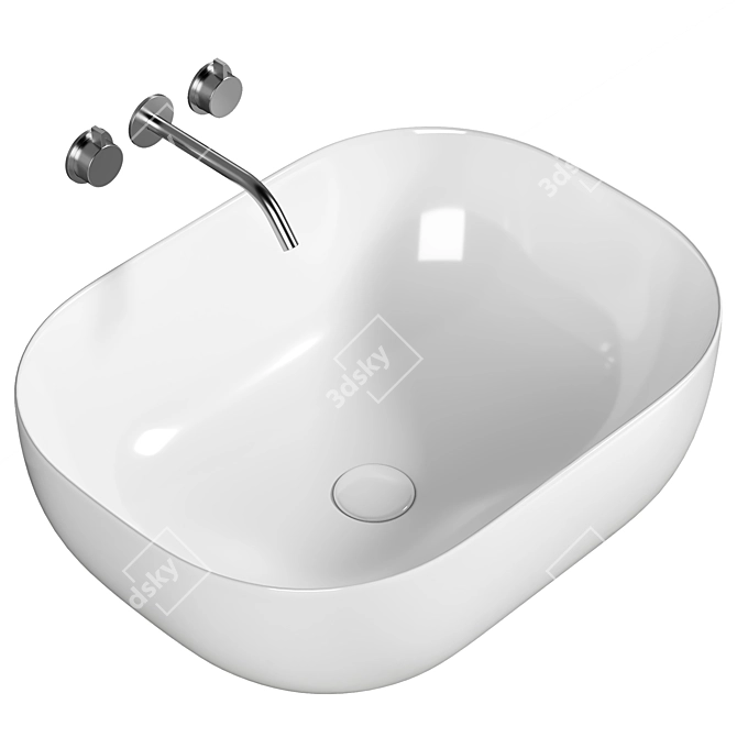 Elegant Ceramica Nova Element Basin 3D model image 1