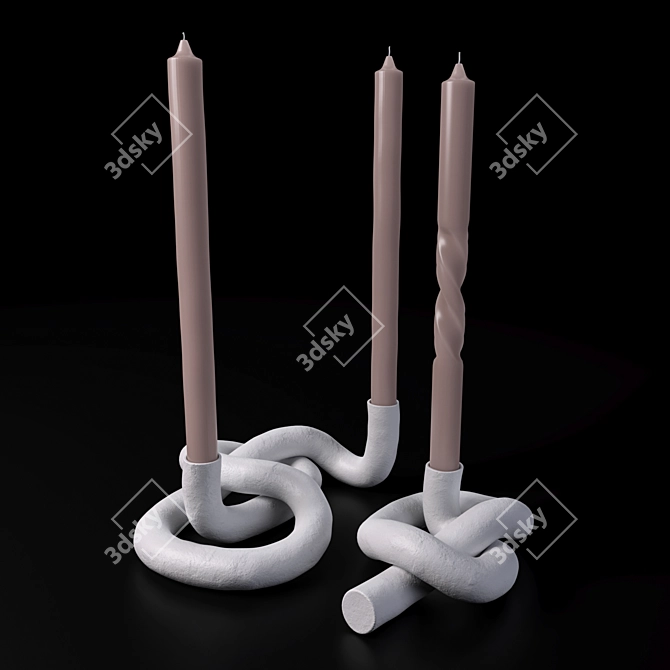 Elegant ASHA TAPER HOLDERS 3D model image 3