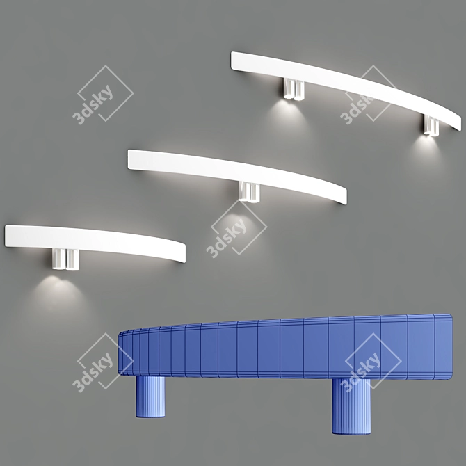 Elegant Illumination: LBS Wall Lamp 3D model image 3