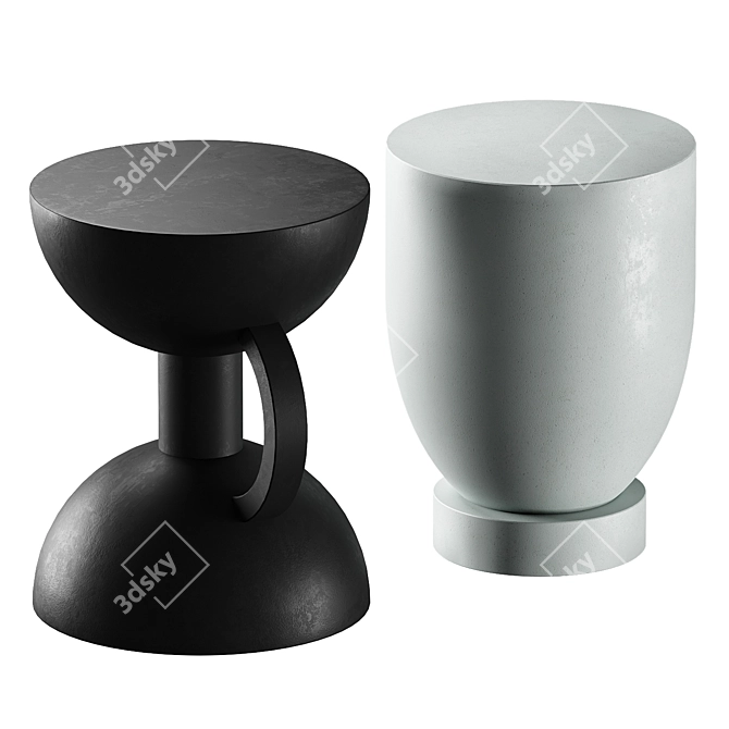 Modern Table Set by La Redoute 3D model image 1