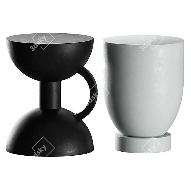 Modern Table Set by La Redoute 3D model image 2