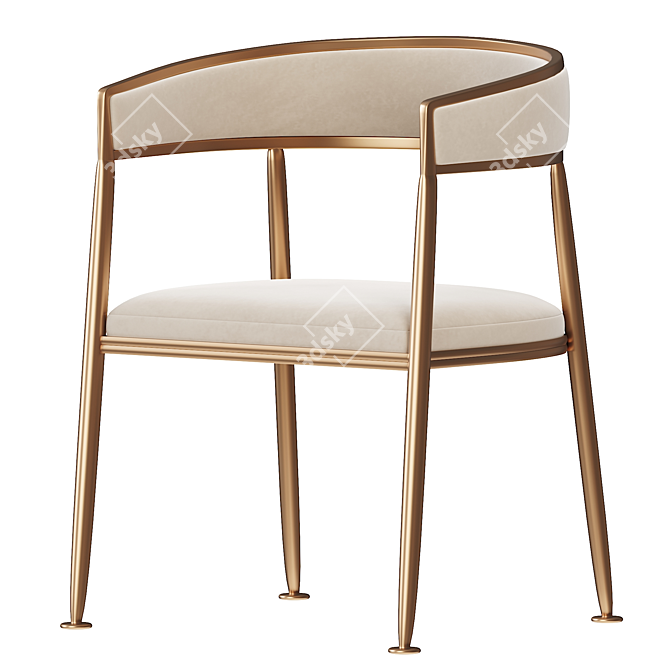 Nordic Valini Accent Chair 3D model image 2